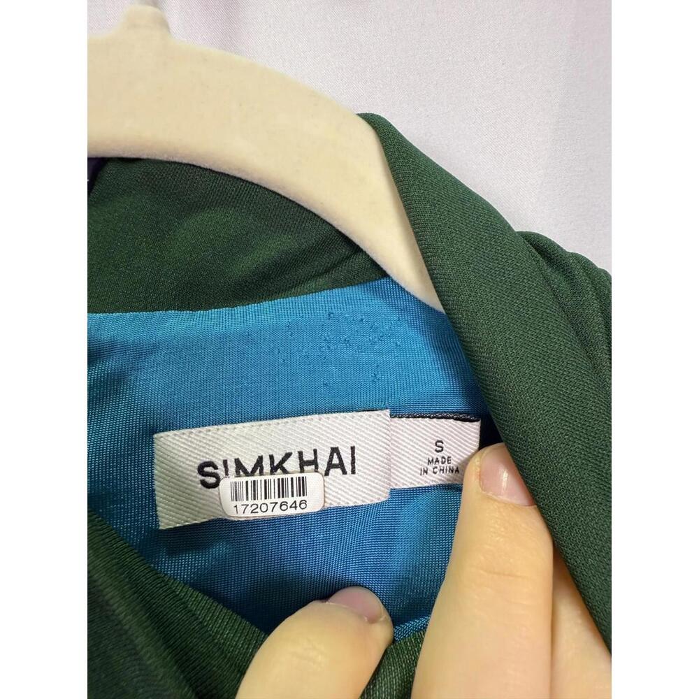 SIMKHAI Blue & Green Aldina Midi Dress Size S - Picture 5 of 5
